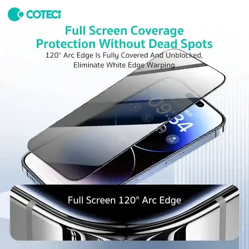 iPhone 16 Pro Max Privacy Screen Protector | Anti-Scratch 9H Glass Tidesmit