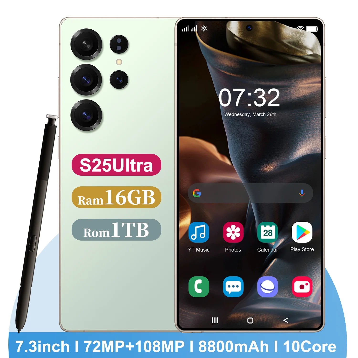 S25 Ultra 7.3-Inch 5G Gaming Smartphone with 16GB RAM 1TB Storage Android 14 Global Version Dual SIM