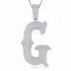 Factory Wholesale D Letter VVS Moissanite Pendant Necklace 925 Silver Platinum Plated Iced Out Custom Name Hip Hop Jewelry