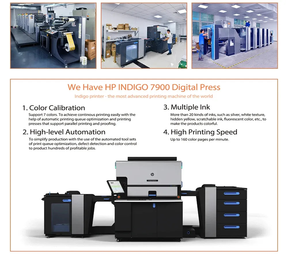 Digital printing machine with printer setup for custom sticker paper