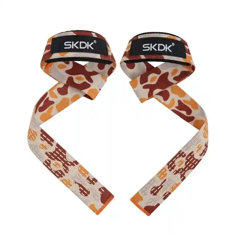 Weight Lifting Wrist Straps for Deadlifts - Adjustable Support 55cm Yellow Brown 55*3.5cm Tidesmit