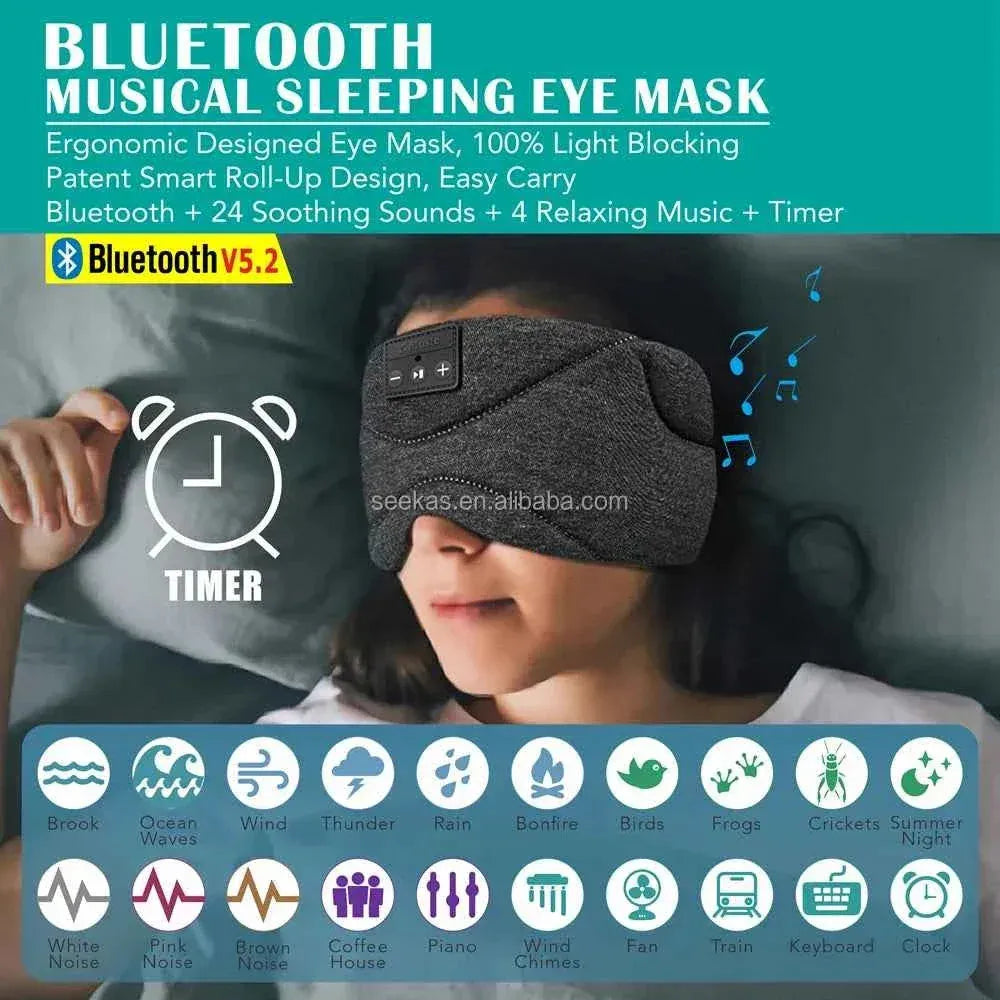Bluetooth Sleep Headphones Mask SK-29F with Ultra-Thin Speakers - Gray My Store