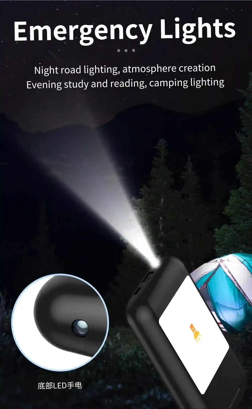 Tidesmit Wireless Earbuds with 8000mAh Power Bank and Flashlight A98 Tidesmit
