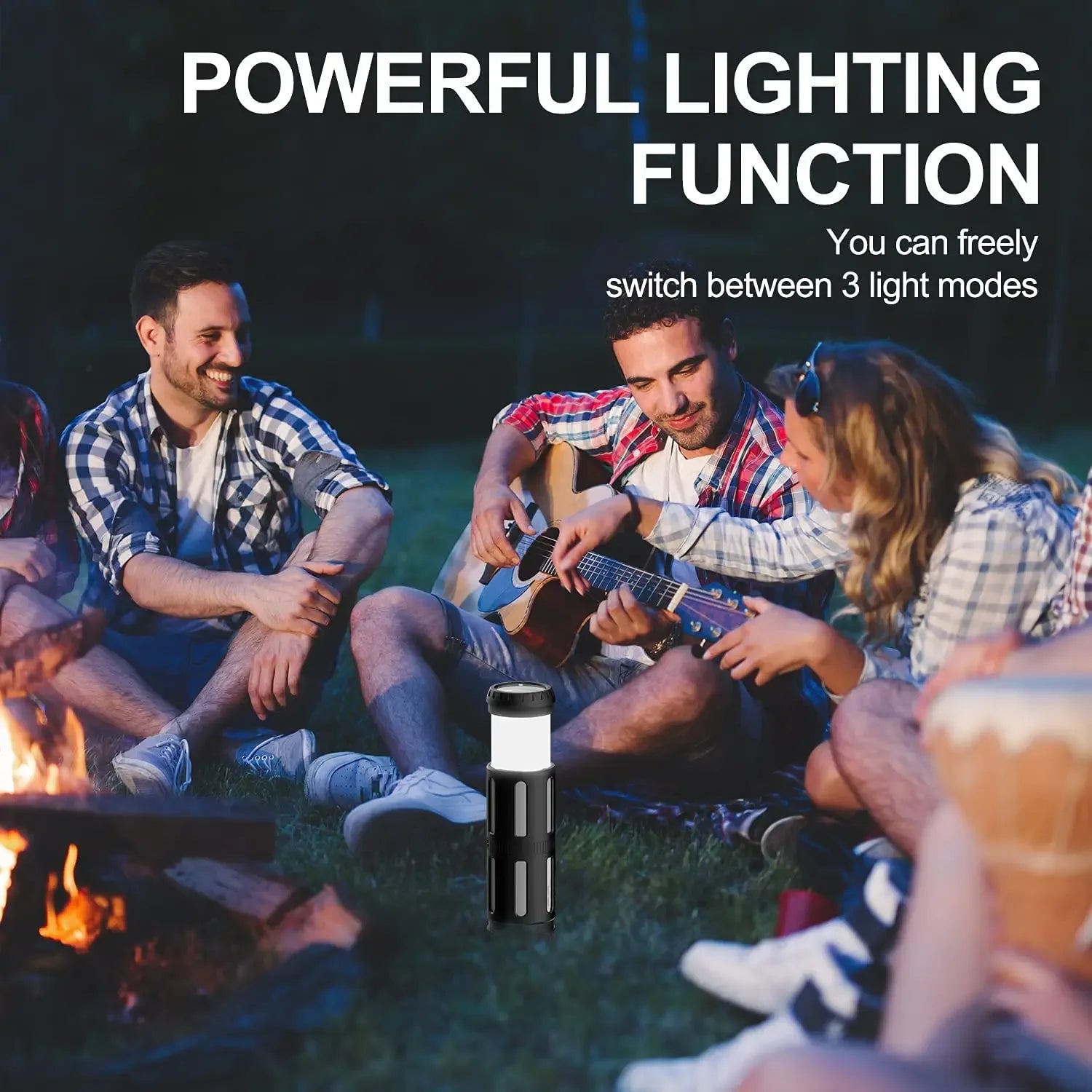 Portable Bluetooth Speaker with LED Flashlight - Black Wireless Audio My Store