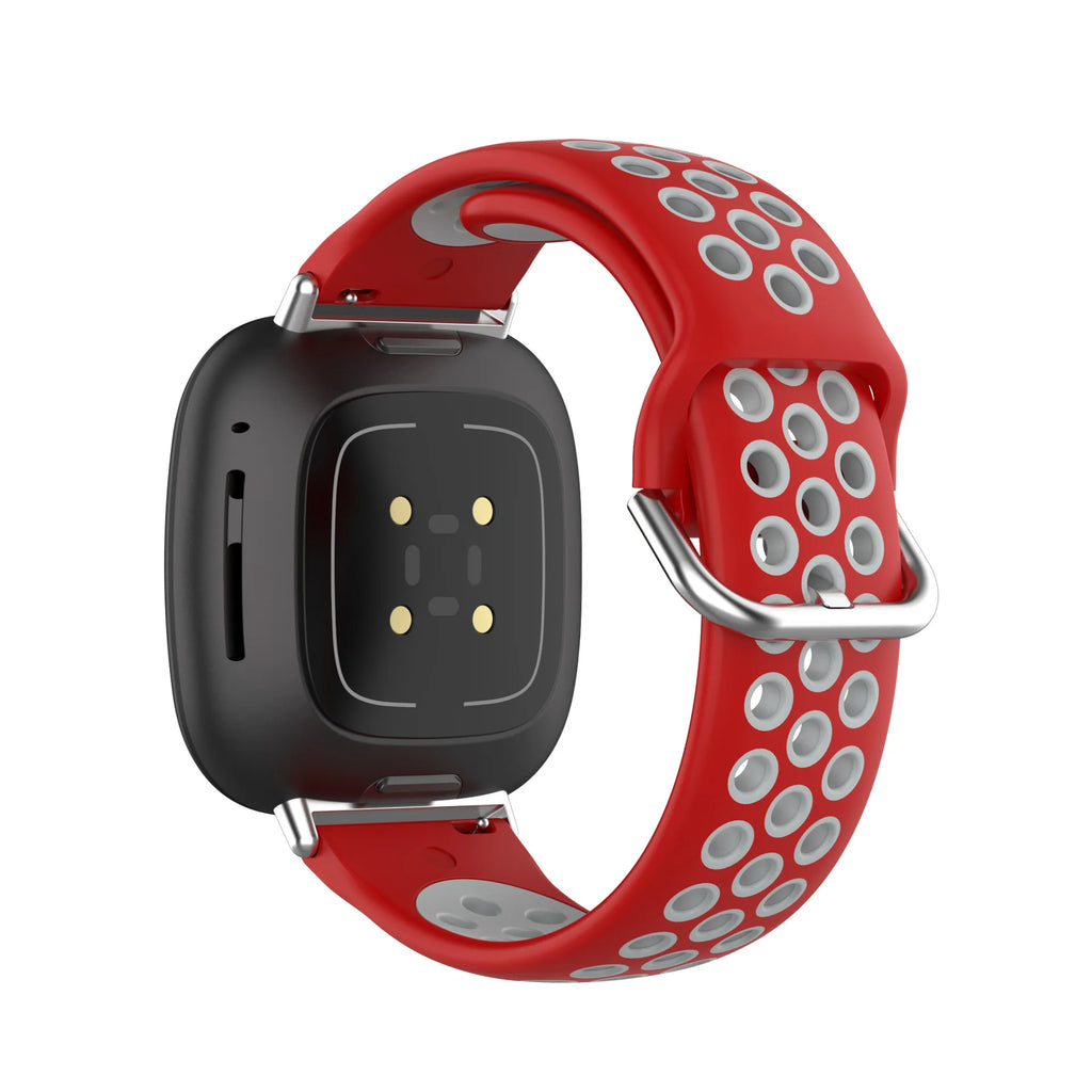 Colorful soft silicone sport wrist strap for Fitbit Versa 3 and Sense smartwatches by Tidesmit