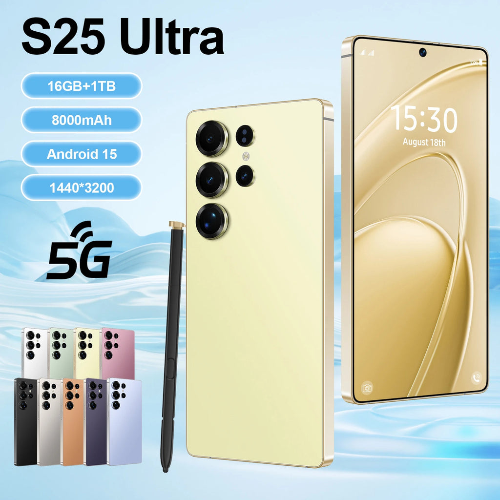 S25 Ultra 5G Smartphone 1TB 16GB RAM AMOLED Display Dual SIM Tidesmit