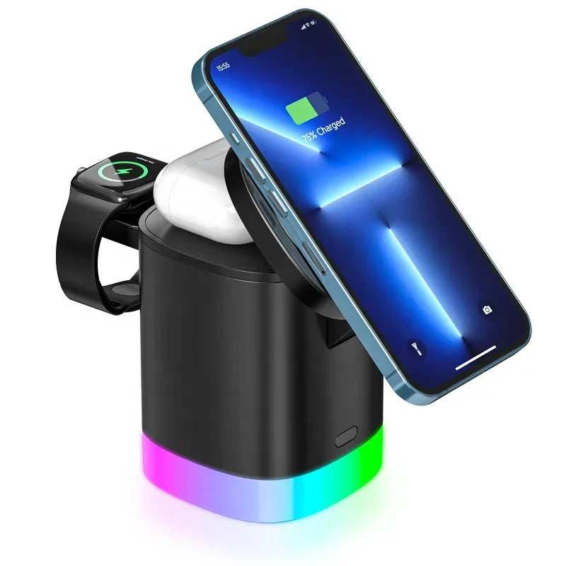 5-in-1 Magnetic Wireless Charger Stand & 10000mAh Power Bank Tidesmit