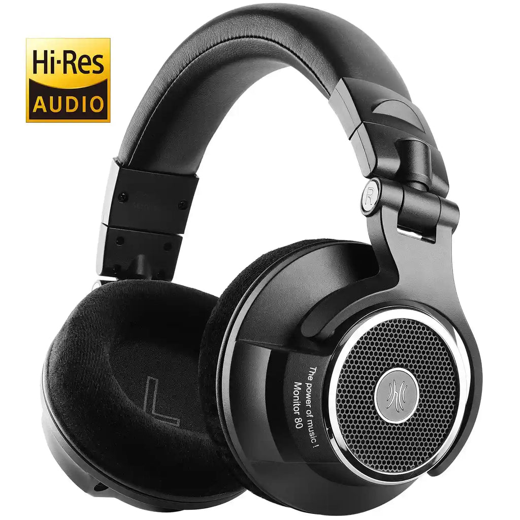 Open Back Audiophile Headphones - Wired Hi-Res Studio Monitor Black Tidesmit