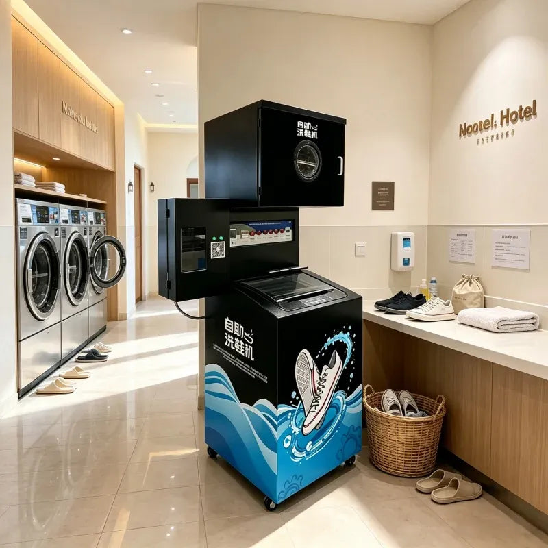 Self Service Shoe Washer & Dryer Commercial Automatic Shoe Cleaning Machine for Hotel Apartment Campus Factory