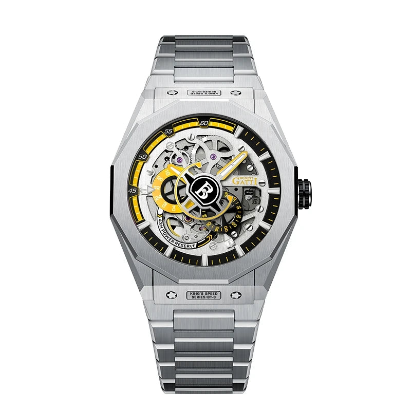 Bonest Gatti Luxury Waterproof Automatic  Oem Brand Hands Wrist Watches Custom Logo Wrist Mens  Watch Highend Watches Men BG7601