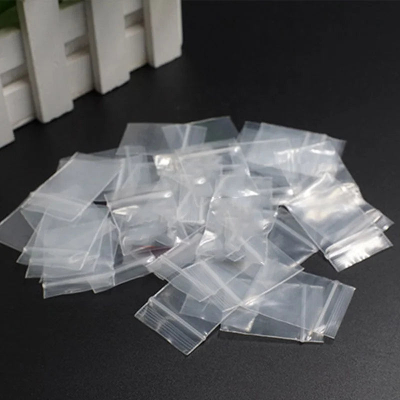 1000PCS Per Bag 1MIL 2MIL 4MIL 6MIL Small Cear Reclosable Poly Mini Ziplock Bag