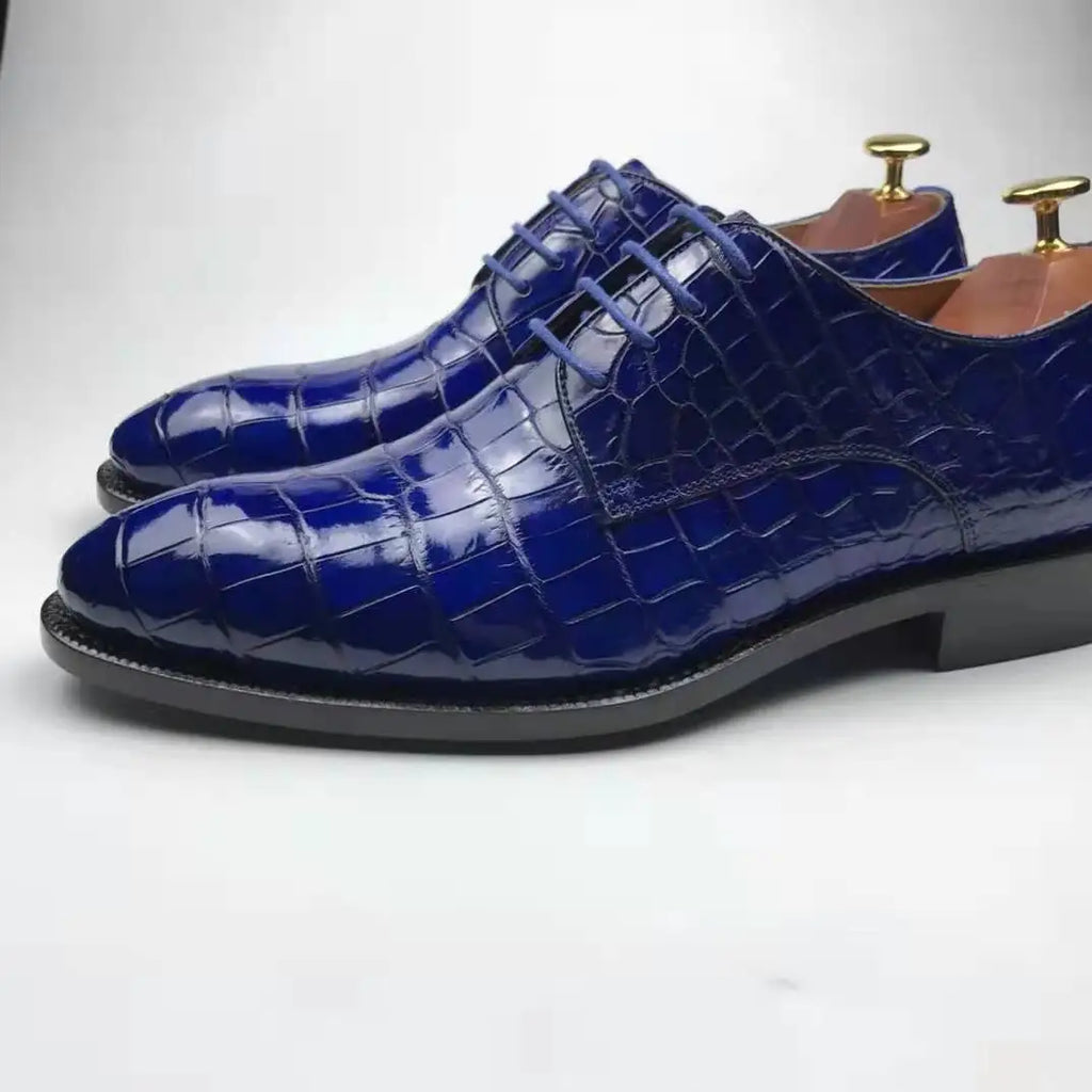 Luxury Genuine Crocodile Leather Shoes Men Genuine Leather Business Shoes High Quality Goodyear Handmade Alligator Dress Shoes