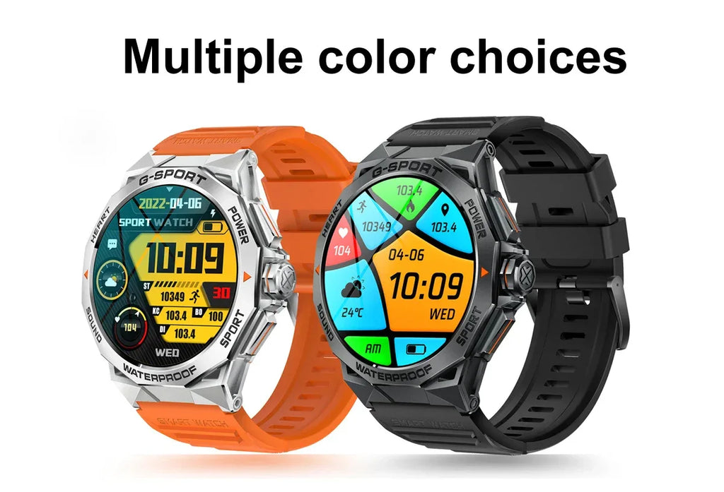 Smartwatch 1.43-Inch AMOLED Fitness Tracker - Black/Orange My Store
