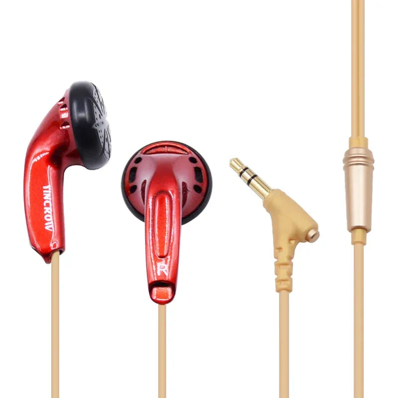Wired HiFi Earbuds with Mic – Tidesmit Flat Head In-Ear Headphones Tidesmit