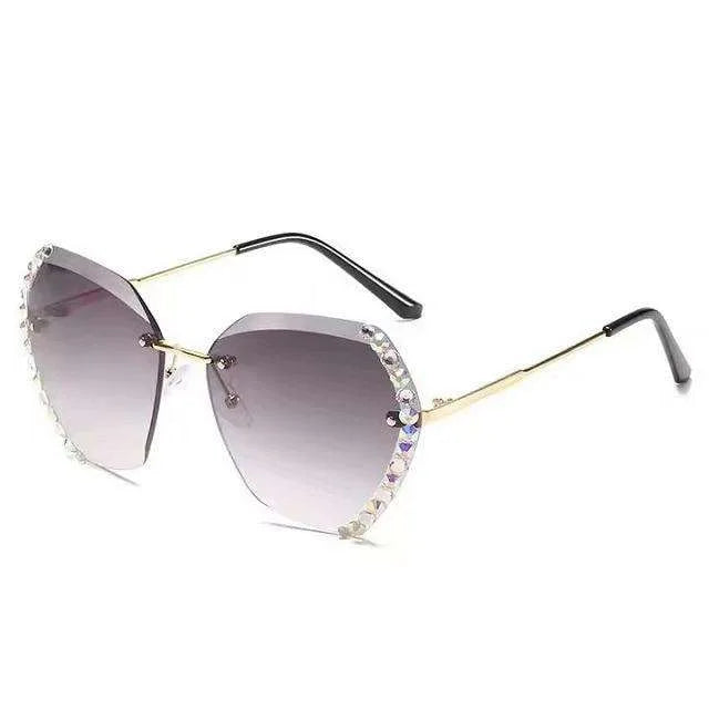 Top Selling Custom VVS Moissanite Diamond Sunglasses Luxury Square Frame Mirror Lenses for High-End Events Sale
