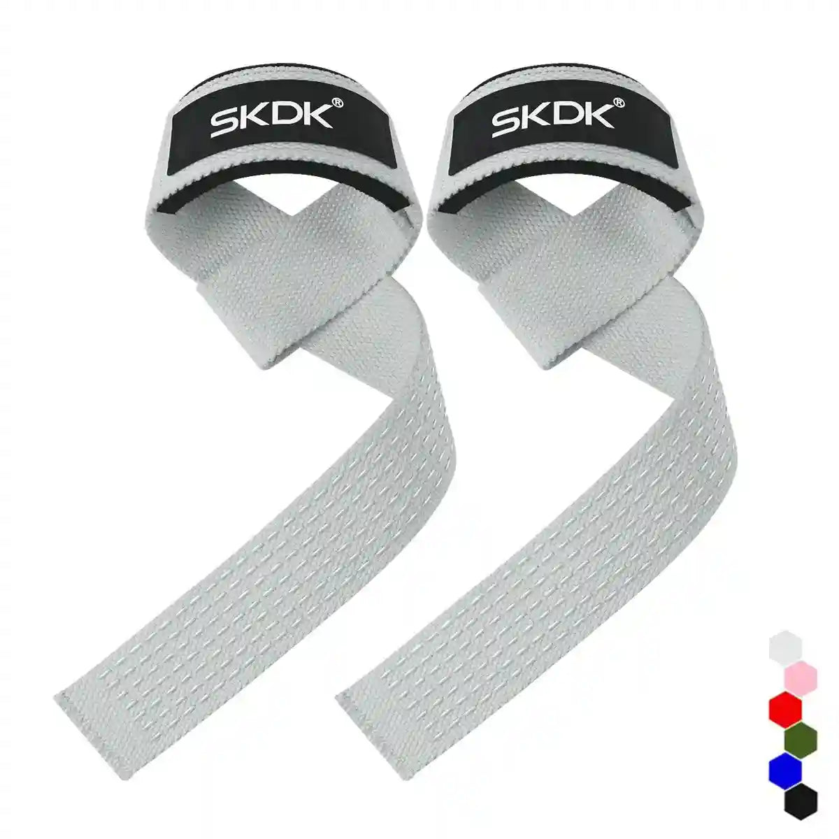 Weight Lifting Wrist Straps for Deadlifts - Adjustable Support 55cm Light Gray 55*3.5cm Tidesmit
