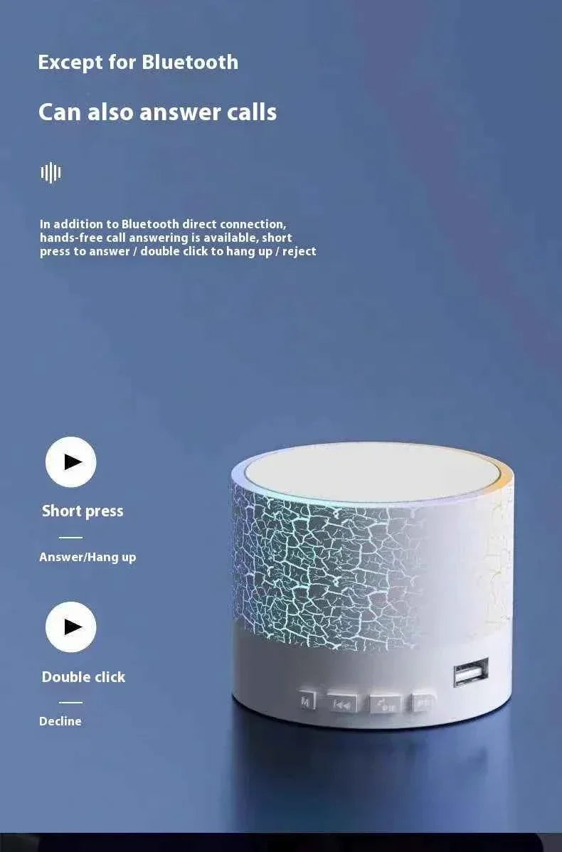 Portable Bluetooth Speaker with RGB Lights and 360 Stereo Sound My Store