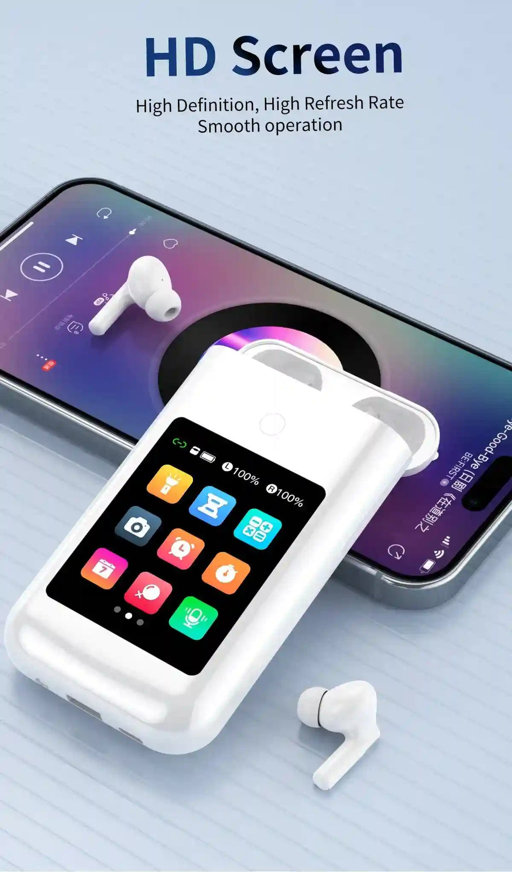 Tidesmit Wireless Earbuds with 8000mAh Power Bank and Flashlight A98 Tidesmit