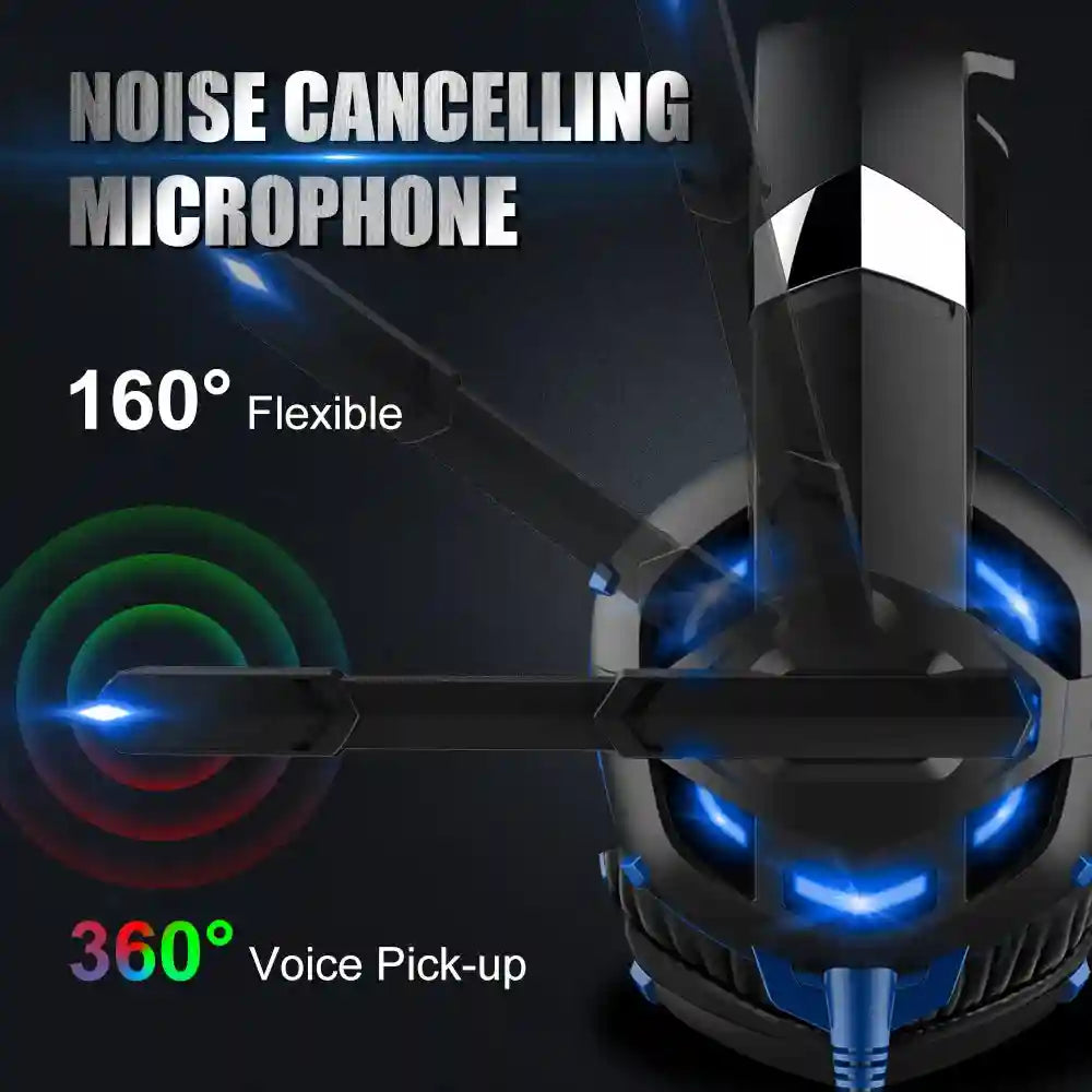 Wired Gaming Headphones with Mic - Over-Ear Noise-Cancelling Headset Tidesmit