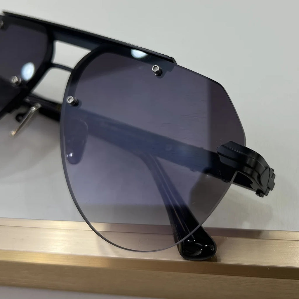 BIZSTER Luxury Frameless Fashion Toad Shaped Sunglasses UV400 Optical Casual Unisex Outdoor Use Model 6024