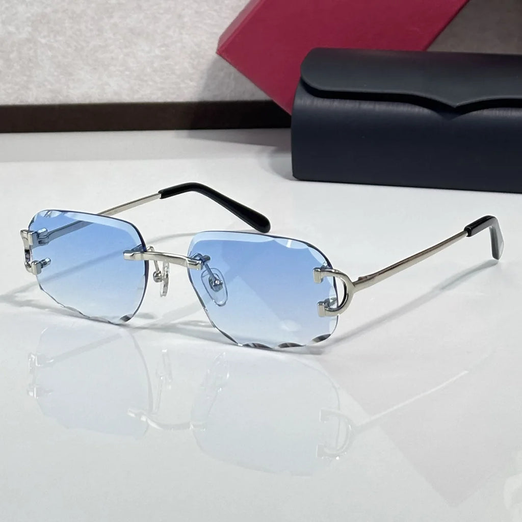 2026 New Diamond-Cut Rimless UV400 Hip-Hop Style Unisex Sunglasses  a Must-Have for Staycations and Vacations