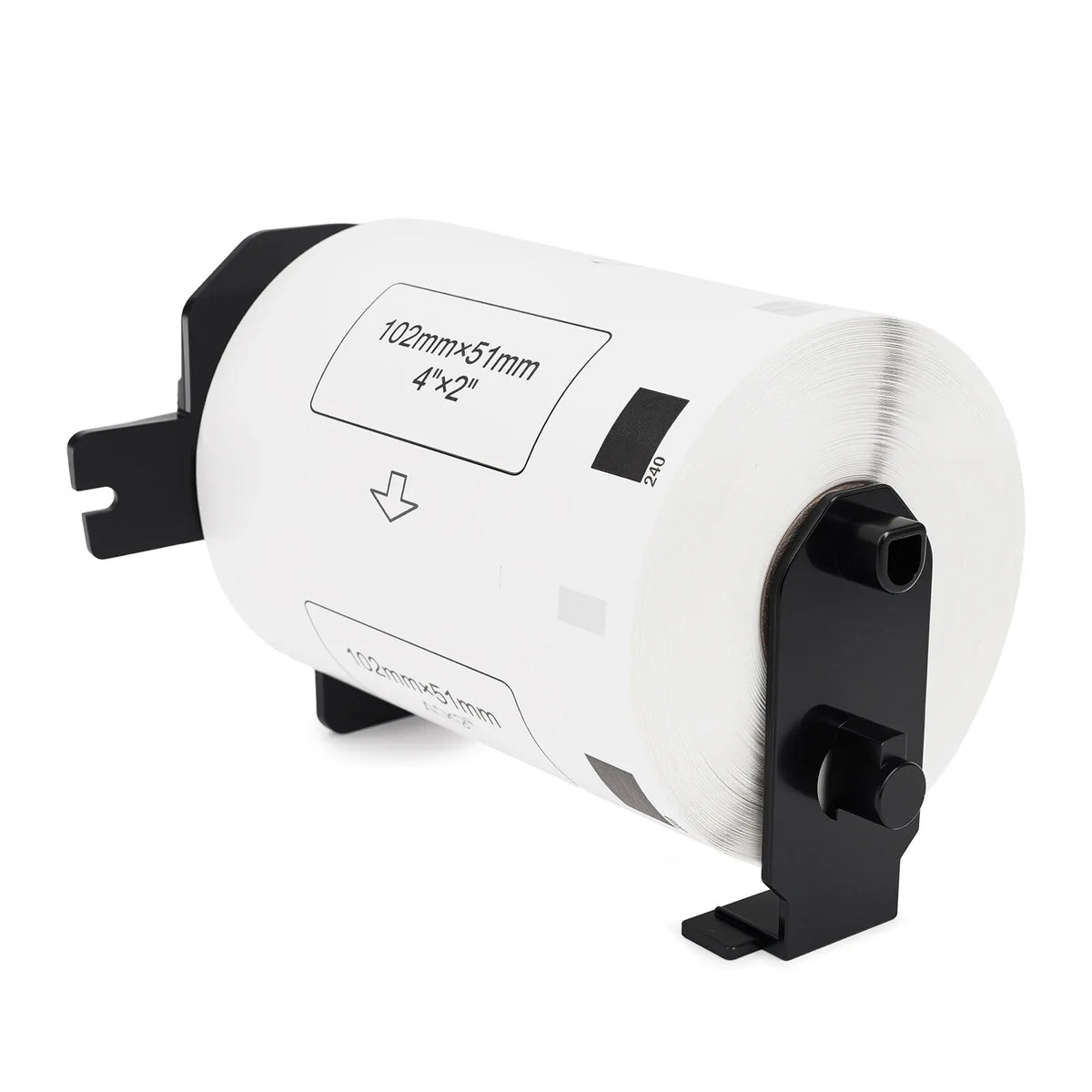 White thermal label paper roll, 102mm x 51mm barcode labels