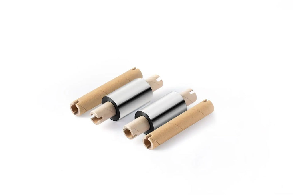 Clear BOPP tape rolls on cardboard cores, wound tape with black edges