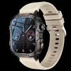Pro Smartwatch Fitness Tracker with Bluetooth Calling - Model QX12 Beige QX12 My Store