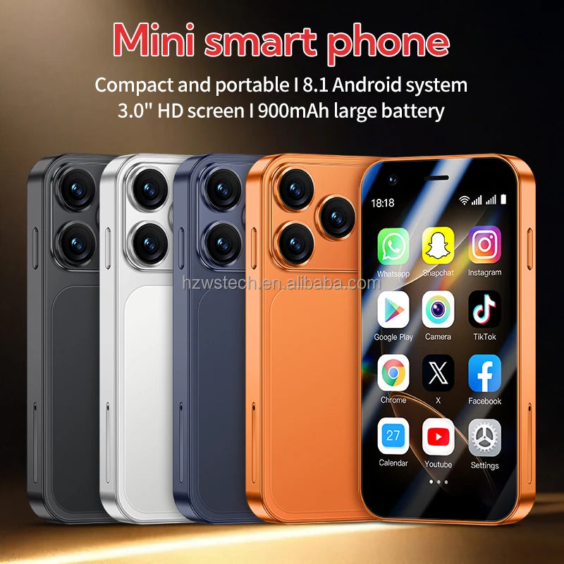 Mini Android 8.1 3G Smartphone - 3.0 Inch Dual SIM Unlocked Tidesmit
