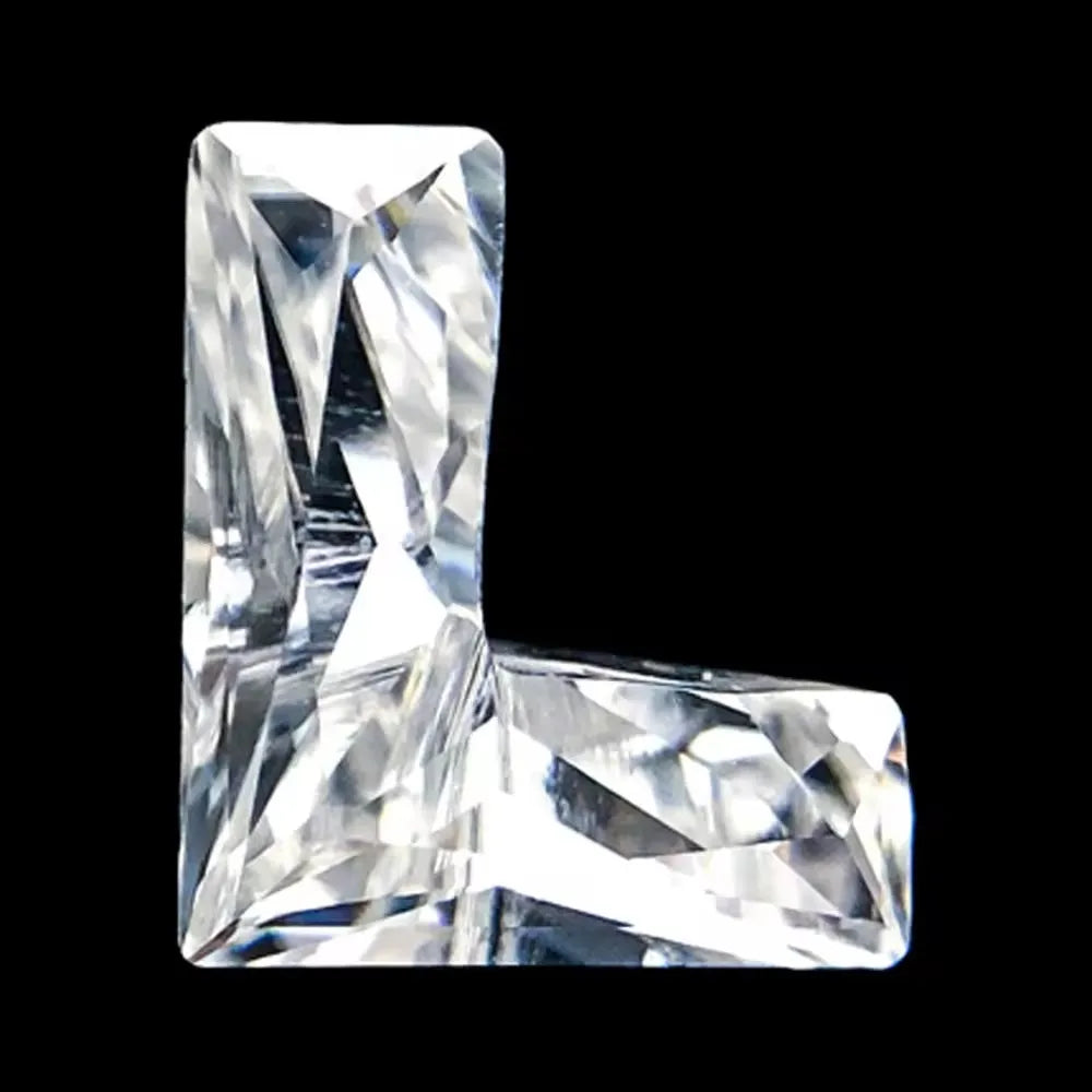 Customizable GRA Certified A-Z White D VVS Lab Created Moissanite Fancy Color Play/Fire Alphabet Jewelry Loose Stone 0.8-1.5CT