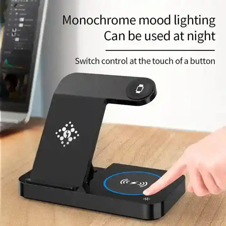 3-in-1 Wireless Charging Station - Fast Qi Certified Foldable Dock Tidesmit