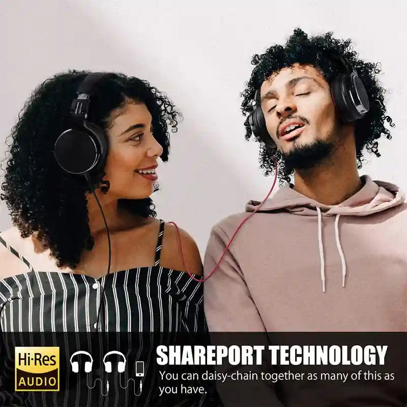Tidesmit Wired Studio Headphones - Over-Ear Monitor with Mic Tidesmit