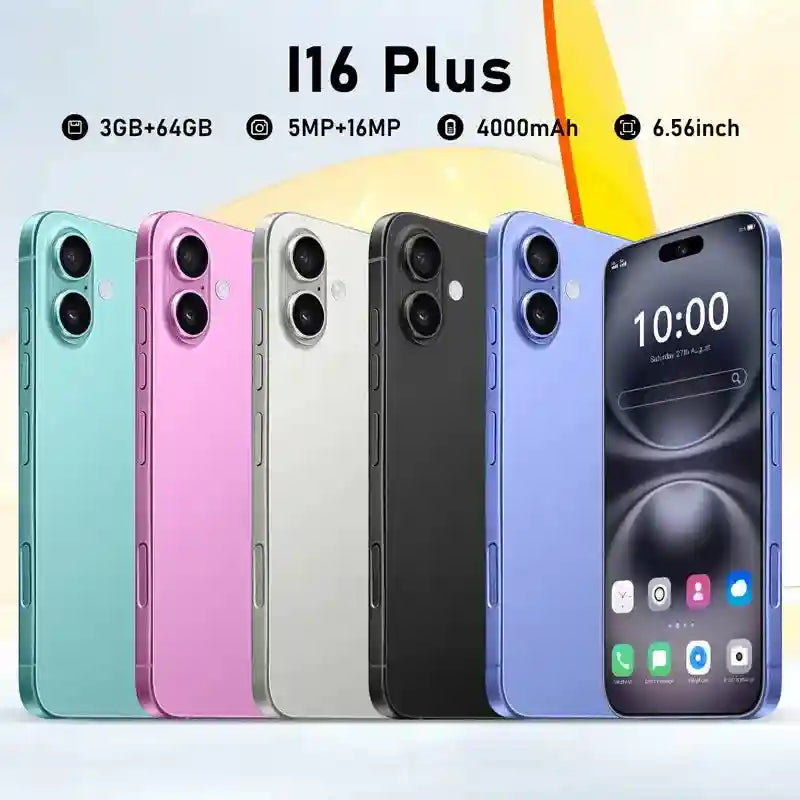 Android I16 Plus 5G Smartphone, 64GB, Dual SIM Unlocked - Tidesmit Tidesmit