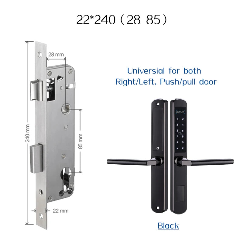 TTLock App Smart Sliding Lock WIFI Electronic Door Lock Bluetooth Digital APP Keypad Code RFID Card Keyless Lock For Hotel/Home