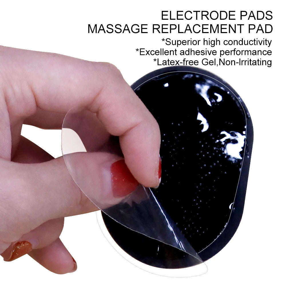 TENS Unit Electrode Pads: Reusable Muscle Stimulator Gel Sets Back Massage Instrument Tidesmit