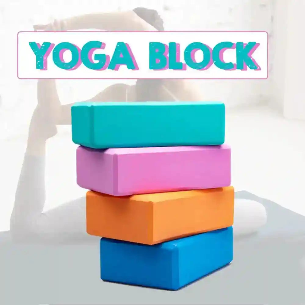 Yoga Blocks 9x6x3 EVA Foam Brick for Pilates Stretching - Tidesmit Tidesmit