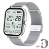 Y13 Smartwatch with Heart Rate Monitor and Bluetooth Calling Silver steel+silicone bracelet Y13 My Store