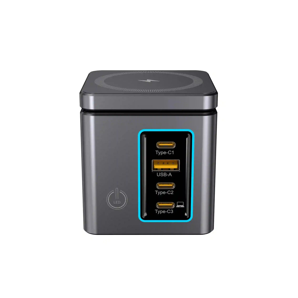 6-in-1 Wireless Charging Tower - Qi Certified Multi-Device Station Tidesmit
