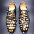 Goodyear High Quality Luxury Shoes Men Monk Strap Genuine Crocodile Leather Shoes for Men Custom Alligator Skin Men's Shoes