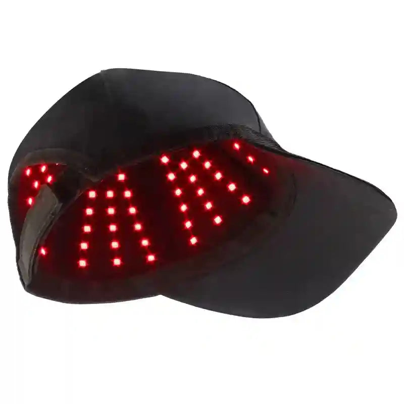 Red Light Therapy Cap 630nm 850nm Infrared Treatment - Black Black Tidesmit