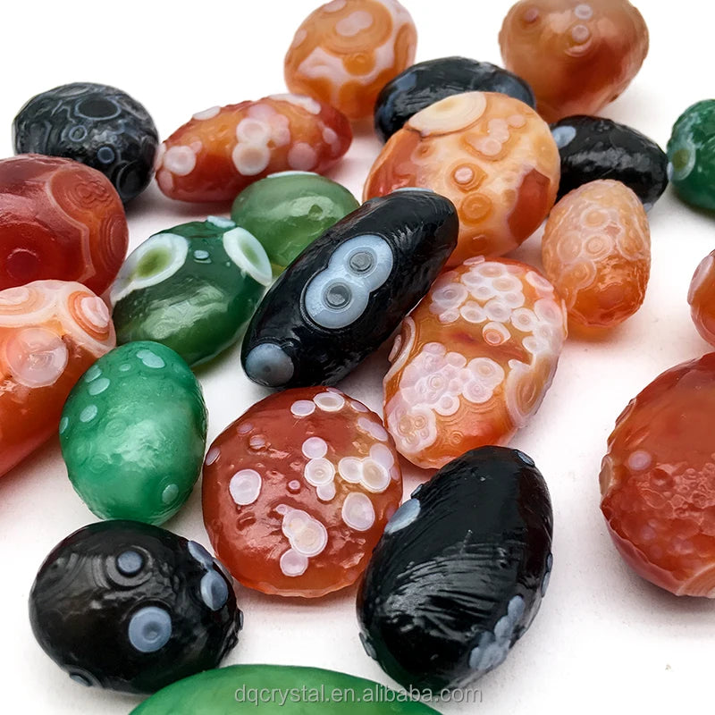 New Rare High Quality Natural Crystal Healing Gobi Eye Stones Raw Gobi Agate Eye Gemstone Tibet Eye Stone for Jewelry Marking