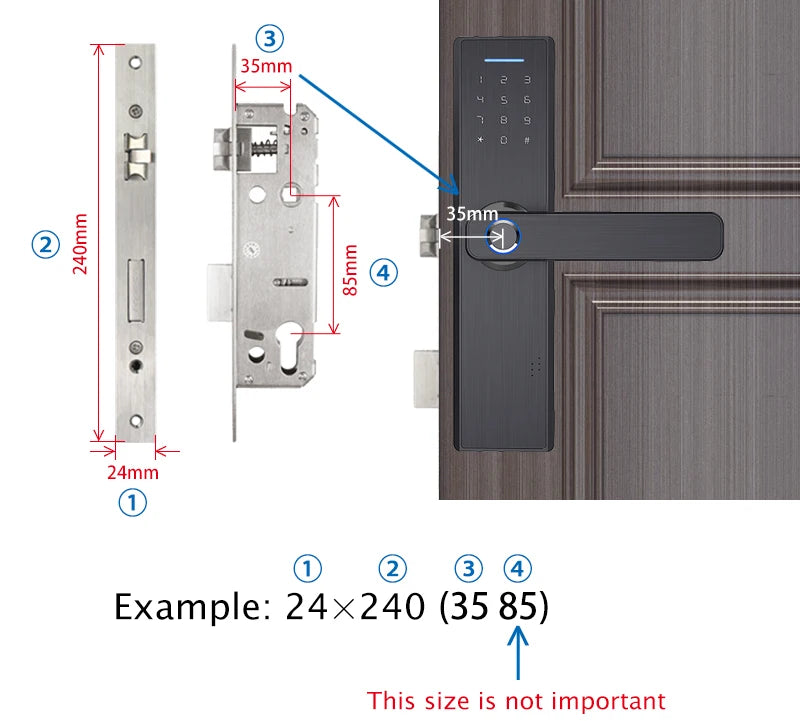 TTLock App Smart Sliding Lock WIFI Electronic Door Lock Bluetooth Digital APP Keypad Code RFID Card Keyless Lock For Hotel/Home