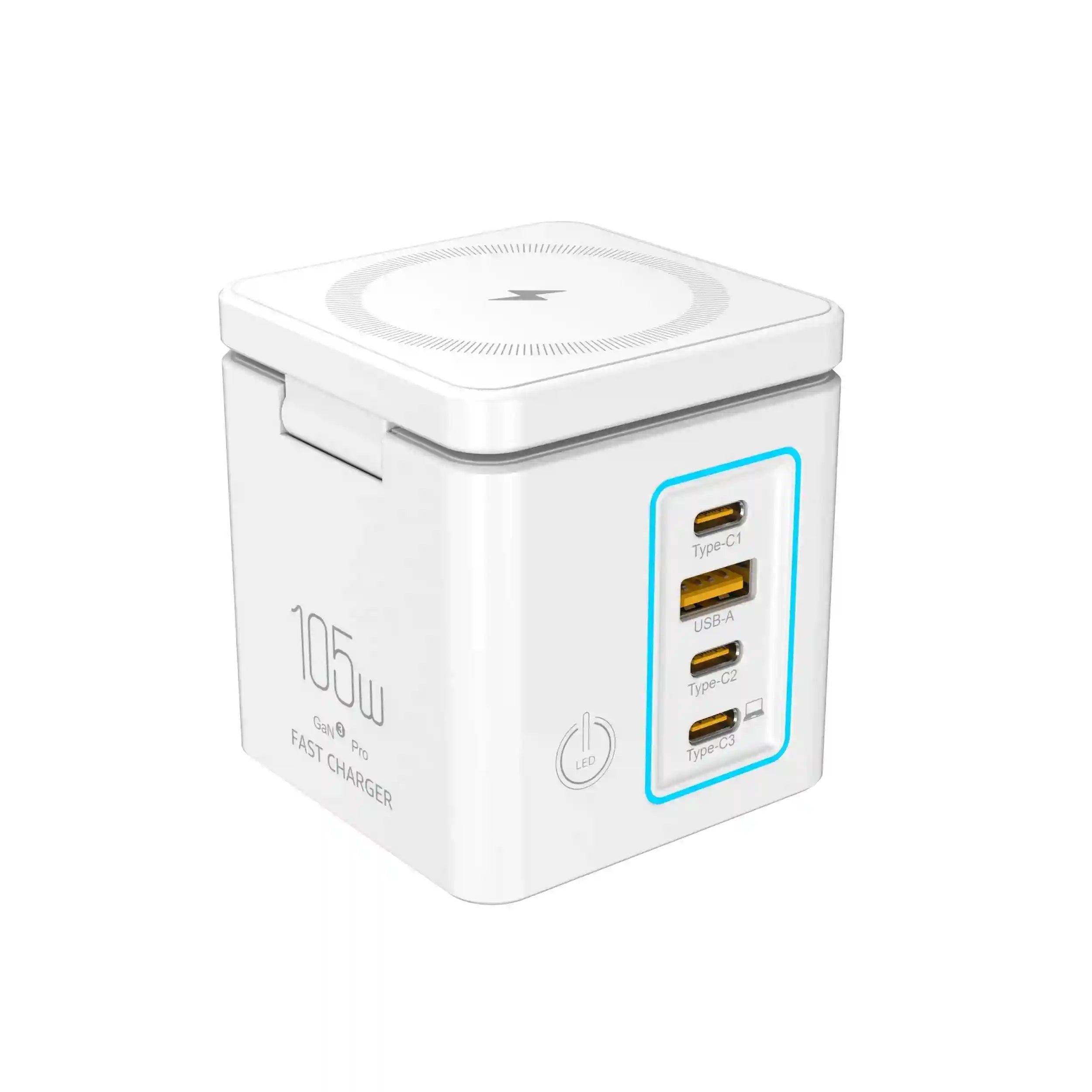 6-in-1 Wireless Charging Tower - Qi Certified Multi-Device Station Tidesmit