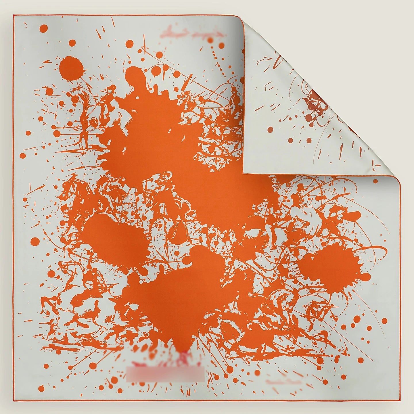 Luxurious 90*90cm SquareInk Dot Painting Collection Digital Printed Silk Scarf Gift Specially Designed for Elegant Individuals