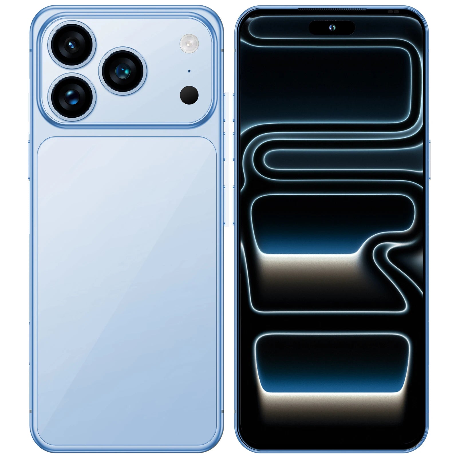Tidesmit 5G Smartphone, 7.3 Inch AMOLED, 16GB RAM, 1TB Storage, Dual SIM Blue 16g 1TB Tidesmit