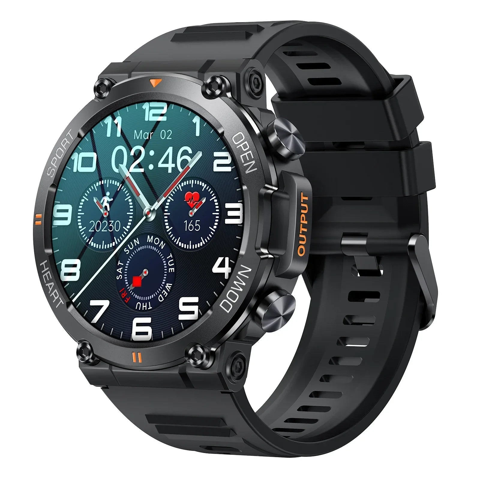 Smartwatch Fitness Tracker with 1.39 Inch IPS Display - Waterproof Sport Black My Store