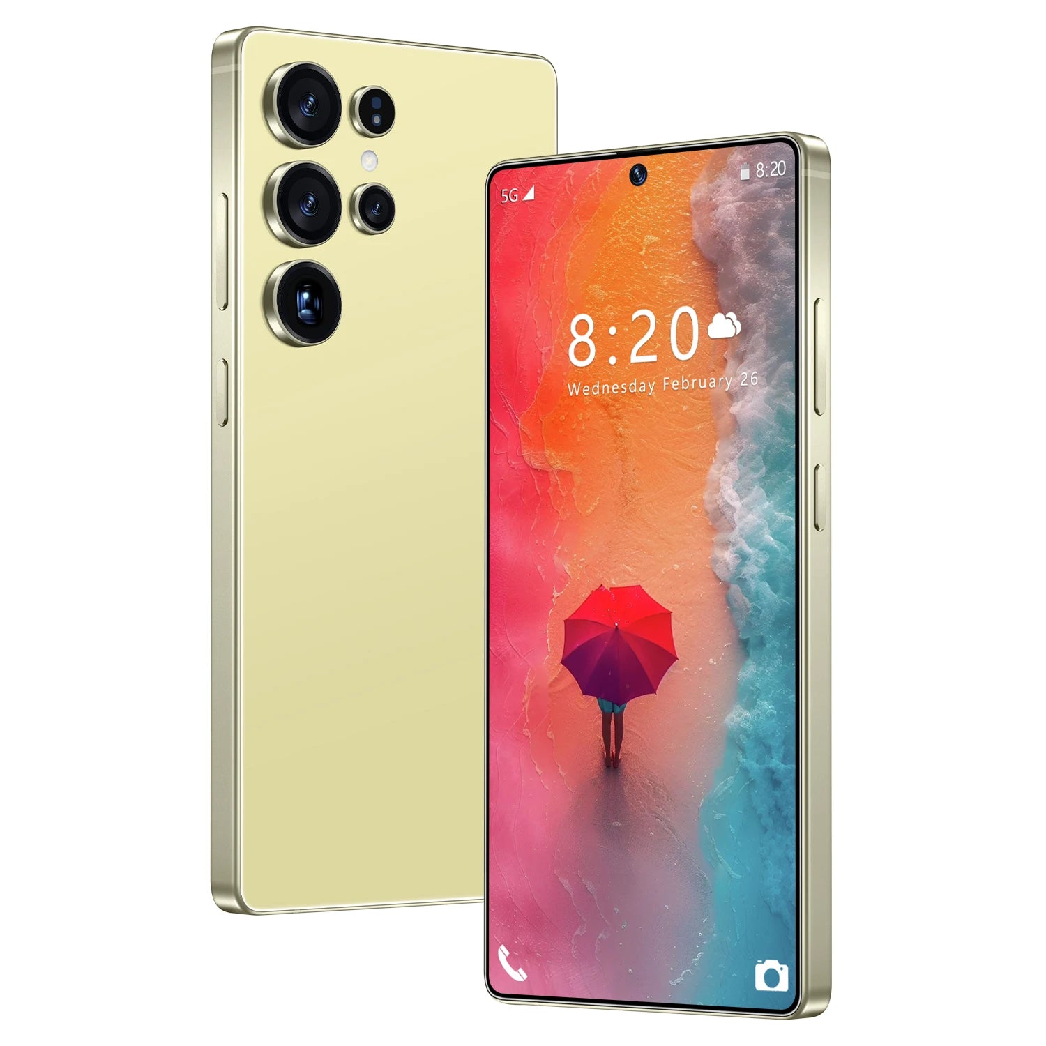 2025 New Design S25 Ultra 16GB+1TB 5G Smart Phone 7.3-Inch 48MP+108MP 10 Android 15 Smartphone 4K LED Spanish Support