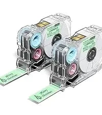 Thermal transfer ribbon cartridges, light-blue reels with black and pink accents