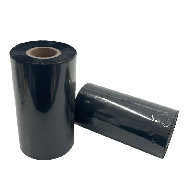 Black ink label printing thermal transfer ribbon rolls on plastic cores