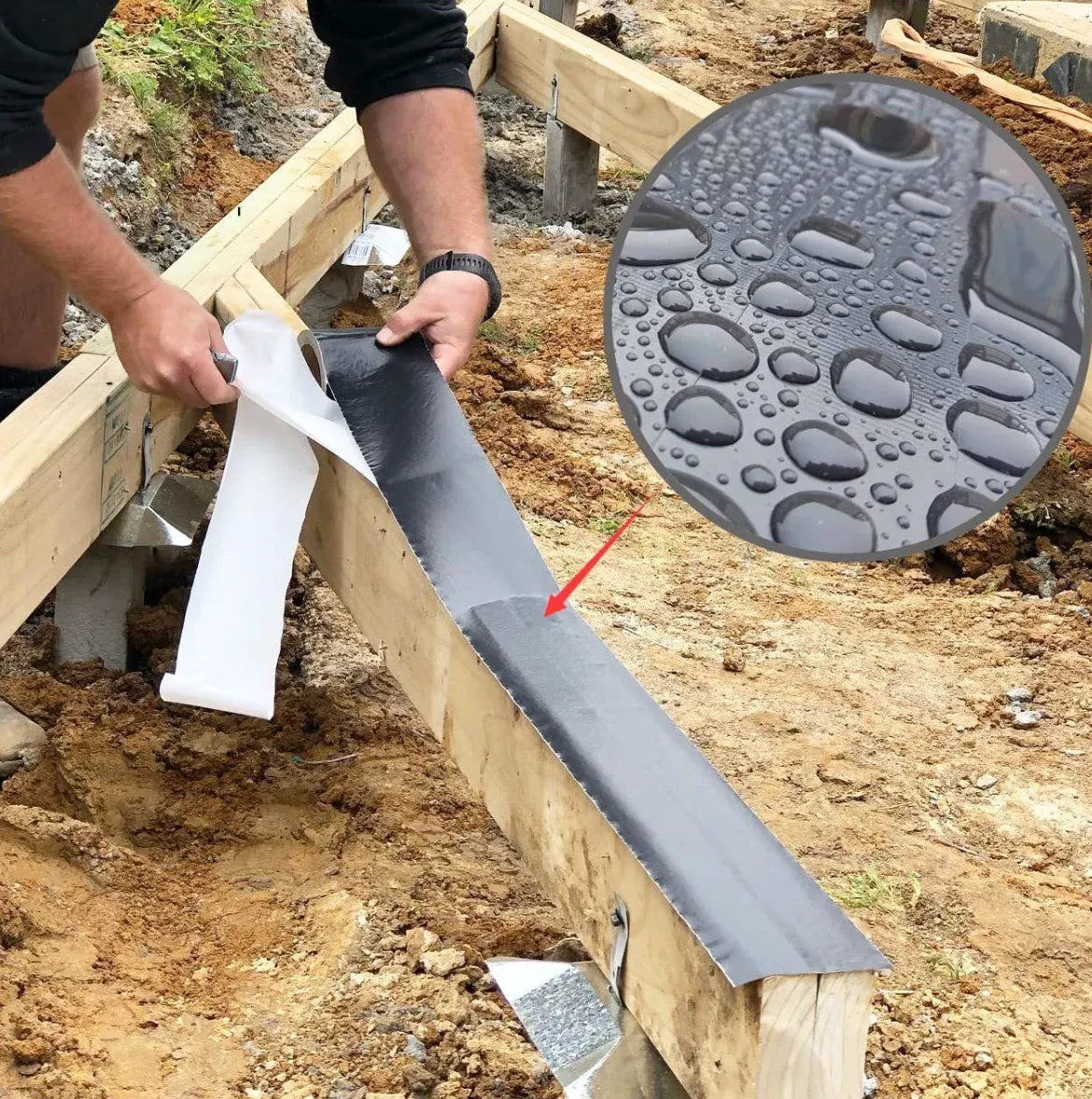 Strong Adhesive Single Sided Butyl Tape Wear-Resistant Anti-Corrosion and Waterproof PVC Black Deck Repair Joist for Masking